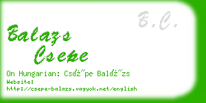 balazs csepe business card